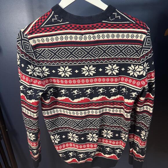 H&M 2010s Christmas/Ski Jumper, Red/Blue/White, Mens Size Small - Picture 2 of 6